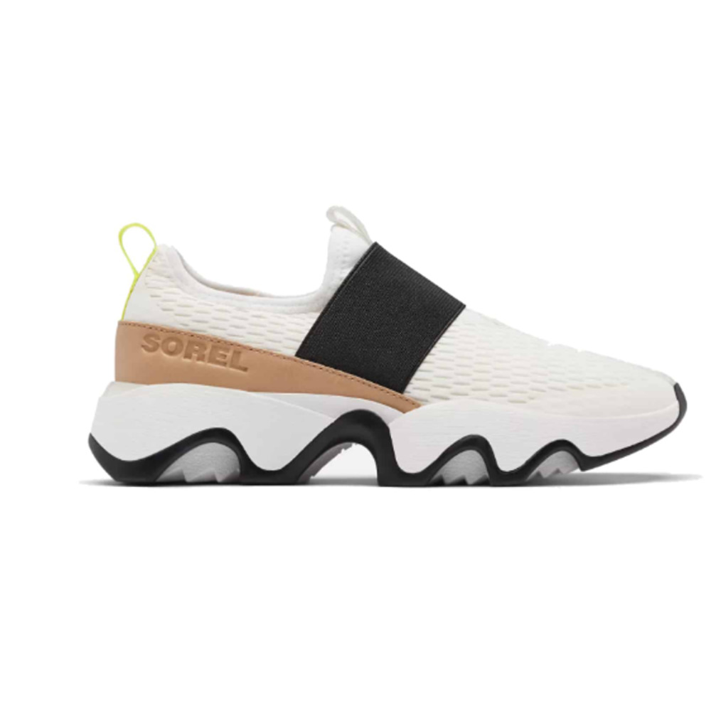 Sorel Women’s Kinetic Impact II Strap Slip On Sneaker Size 9.5 Wht/ Blk/ Brn NWT